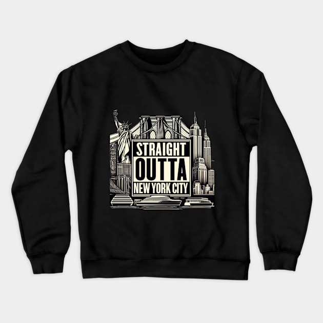 Straight Outta New York City Crewneck Sweatshirt by Straight Outta Styles